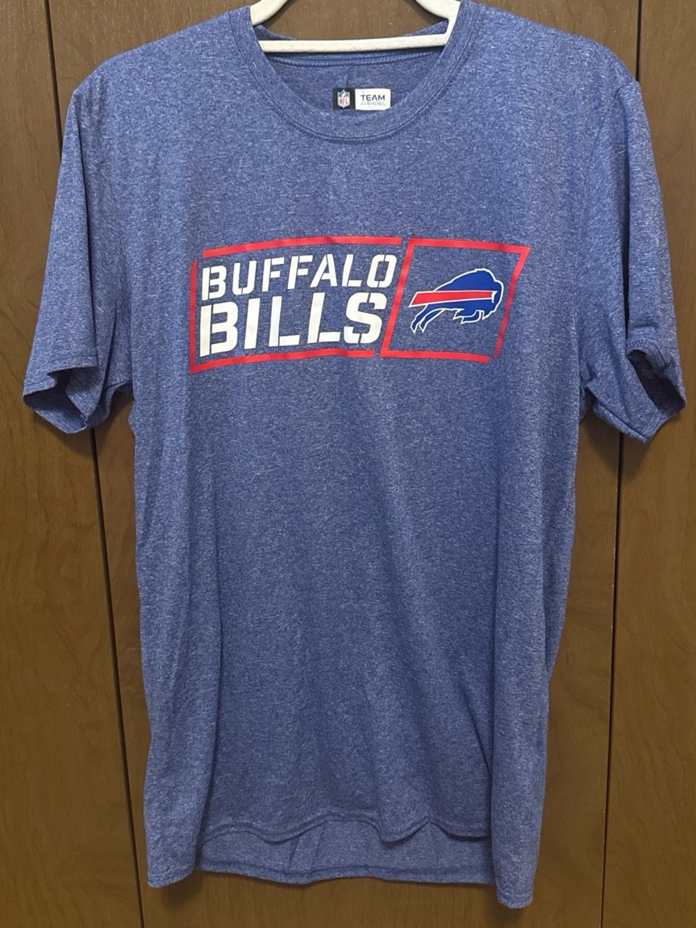 NFL Buffalo Bills Heather Blue Graphic Tee with Red & White Logo